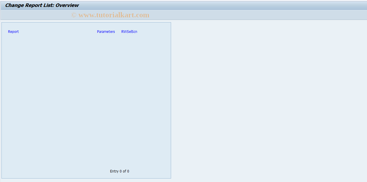 SAP TCode FO5G - Real Estate report list