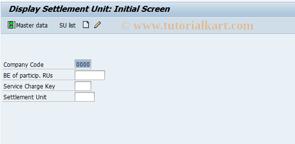 SAP TCode FO61 - Create settlement unit