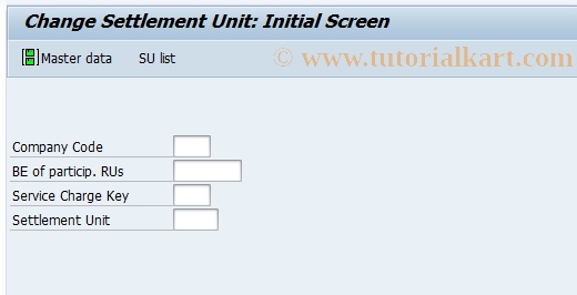 SAP TCode FO62 - Change settlement unit