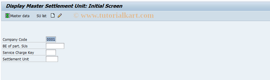 SAP TCode FO63U - Display Master Settlement Unit