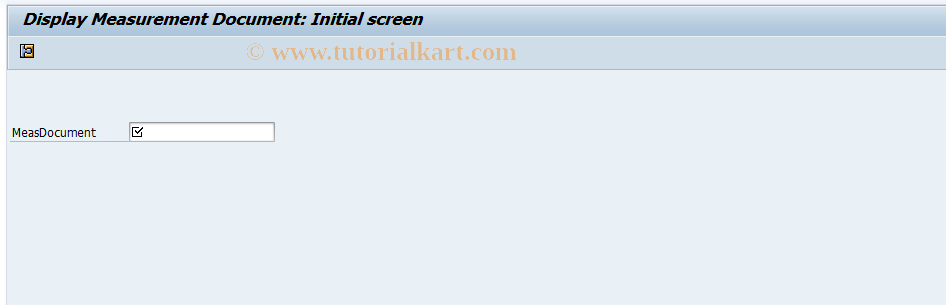 SAP TCode FO8U - Display Measurement Document