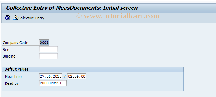 SAP TCode FO8Y - Collective Entry of MeasDocuments