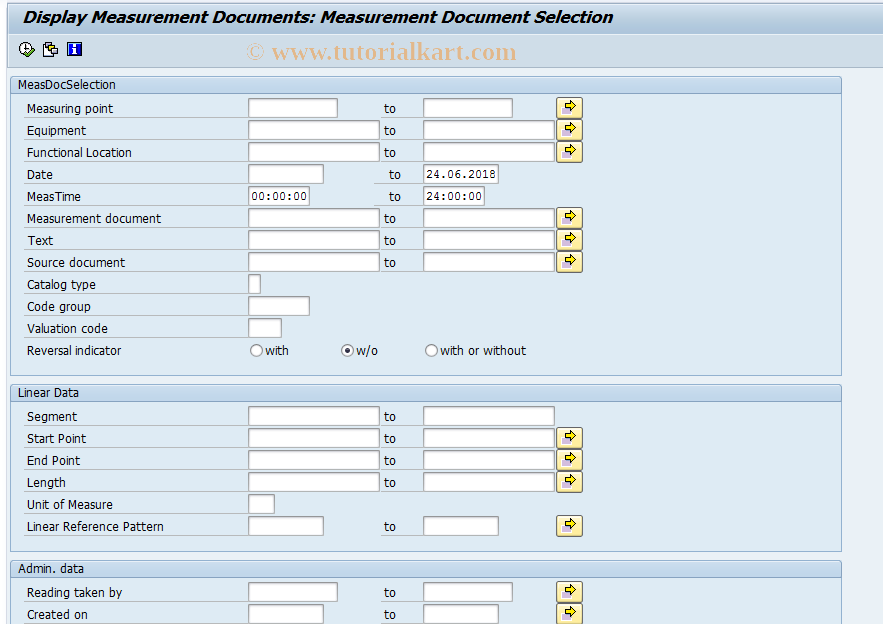 SAP TCode FO9C - Change Measurement Document
