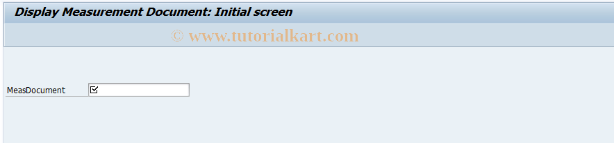 SAP TCode FO9D - Display Measurement Document