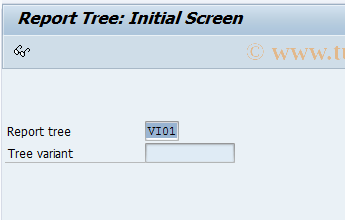 SAP TCode FO9F - Call reporting tree VI01