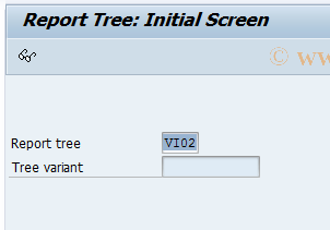 SAP TCode FO9G - Call reporting tree VI02