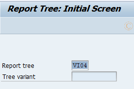 SAP TCode FO9I - Call reporting tree VI04