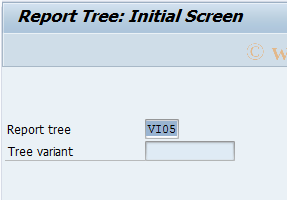 SAP TCode FO9J - Call reporting tree VI05