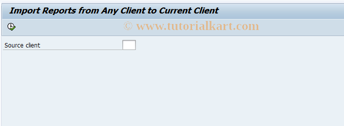 SAP TCode FO9K - Import Reports from Client