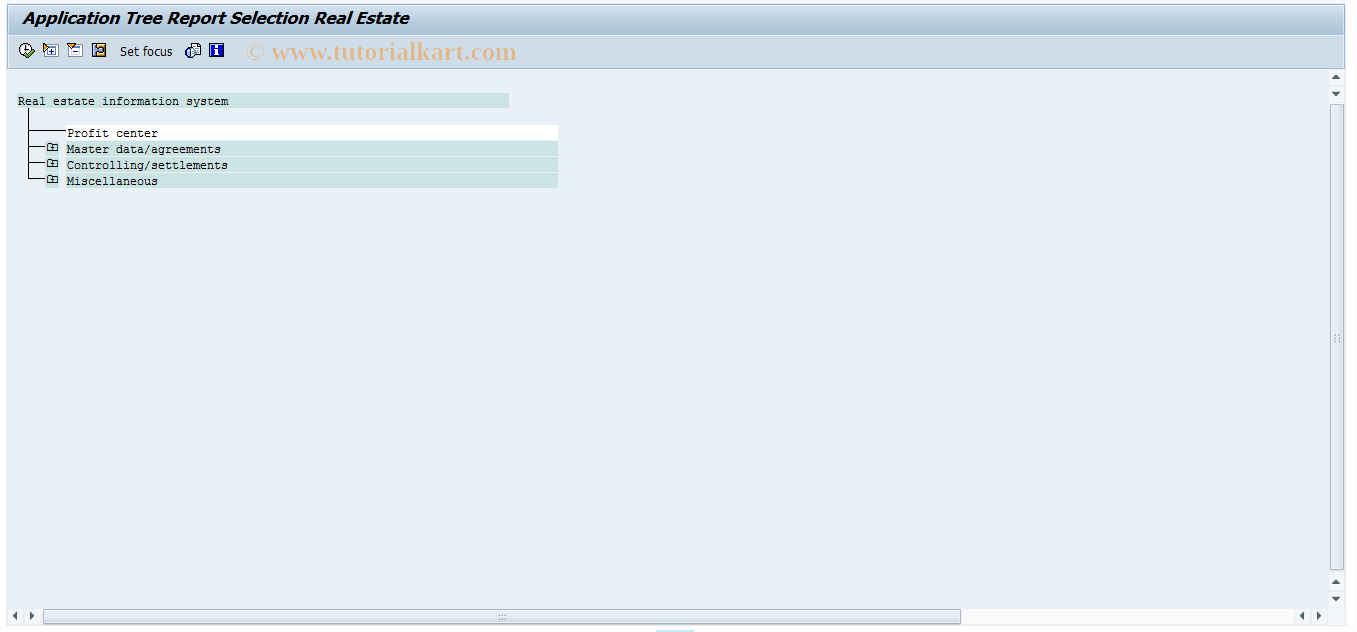 SAP TCode FO9X - Maintain report selection