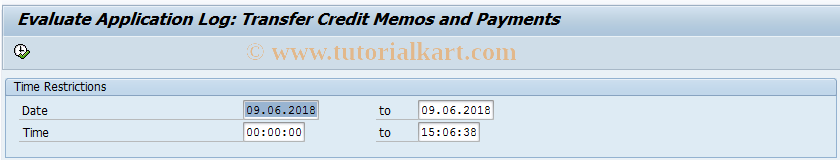 SAP TCode FOAPLOG01 - Analyze Application Log