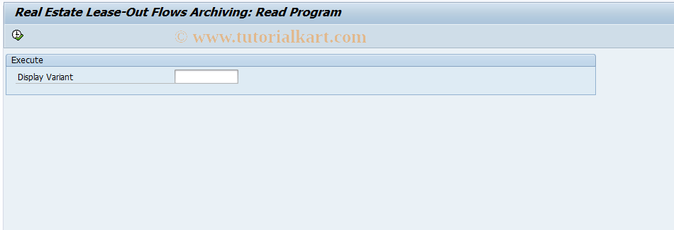 SAP TCode FOAR30R1 - Read Lease-Out Flow Archive