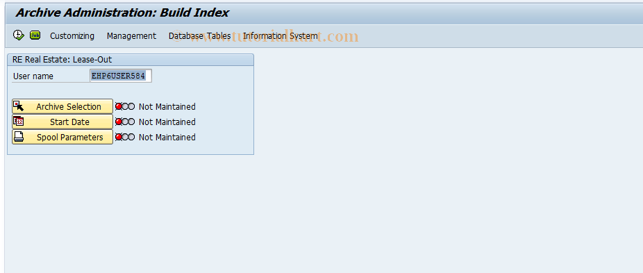 SAP TCode FOAR45 - LO archiving index creation