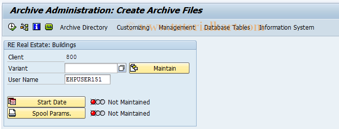 SAP TCode FOAR60 - Building archiving