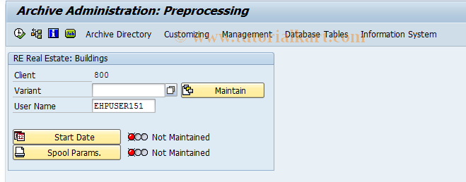 SAP TCode FOAR63 - Building archives prep. program