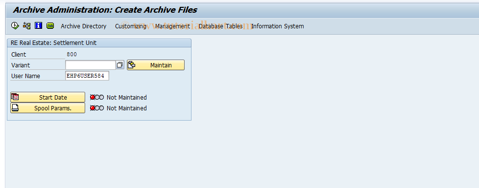 SAP TCode FOAR90 - Settlement unit archiving