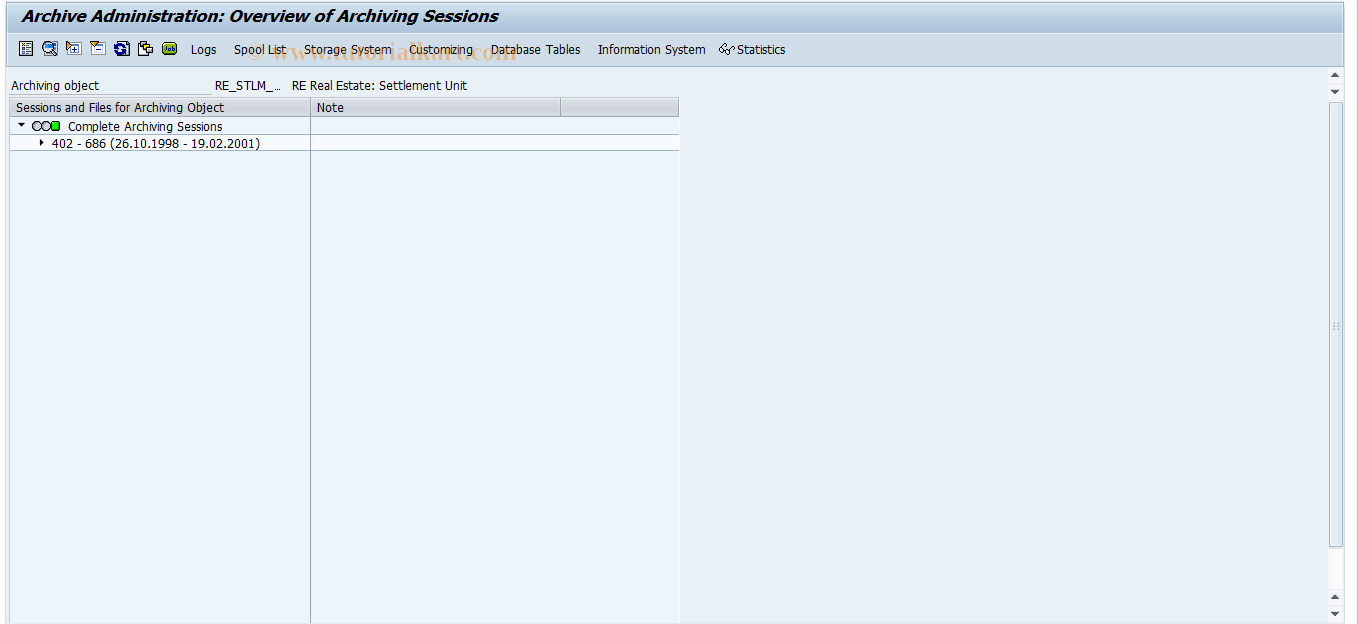 SAP TCode FOAR91 - Managing settlement unit archives