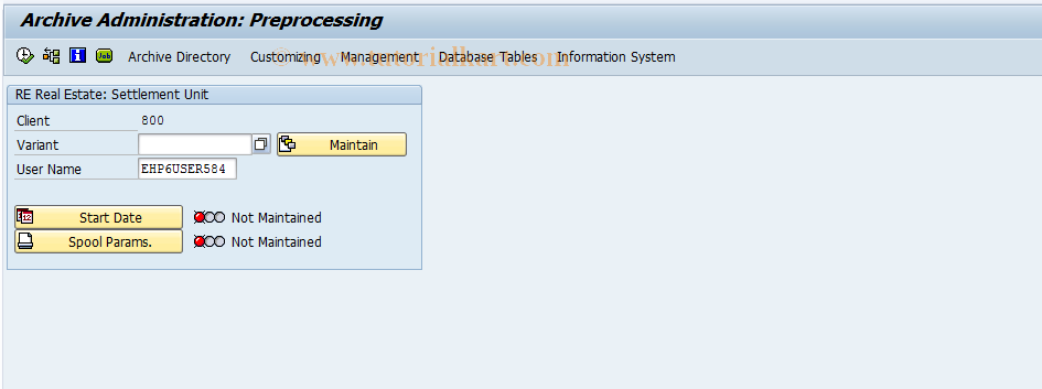 SAP TCode FOAR93 - Settlement unit archiving prep.prog.