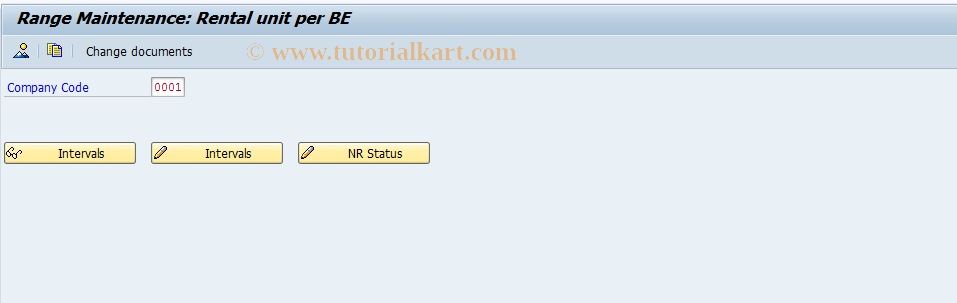 SAP TCode FOE5 - Number range maintenance: MIETEINH