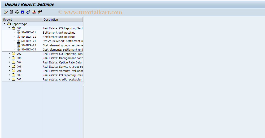 SAP TCode FOE9 - Display drilldown report