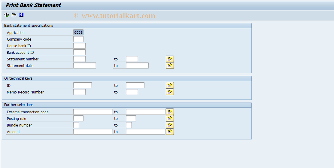 SAP TCode FOEBKA - Display account statement