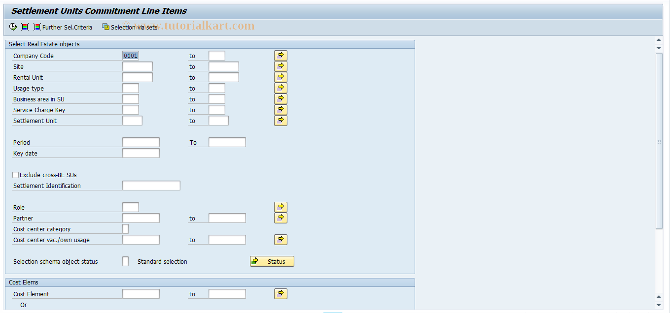 SAP TCode FOEPA002 - Sett. unit commitment line items