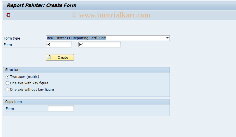 SAP TCode FOEU - Create form for real estate report