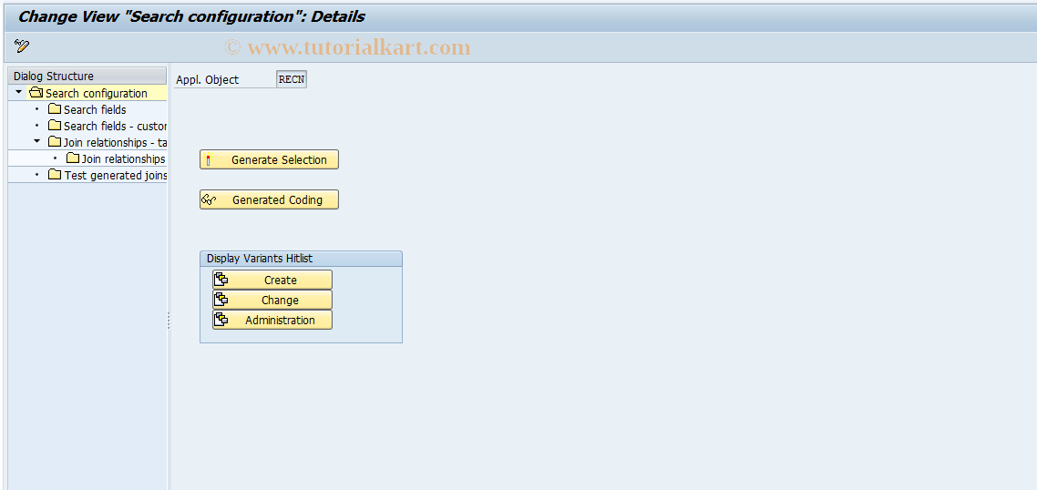 SAP TCode FOI10 - RECN-BDT: Search Help