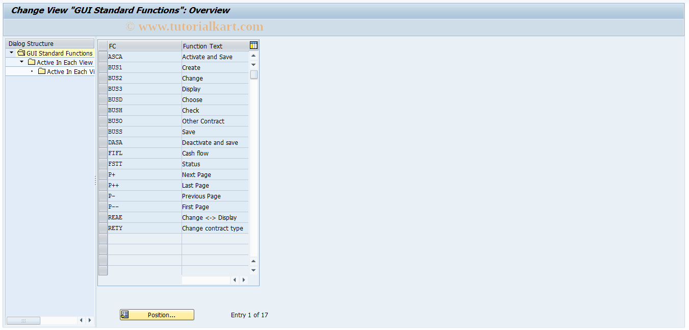 SAP TCode FOI8 - RECN-BDT: GUI Standard Functions