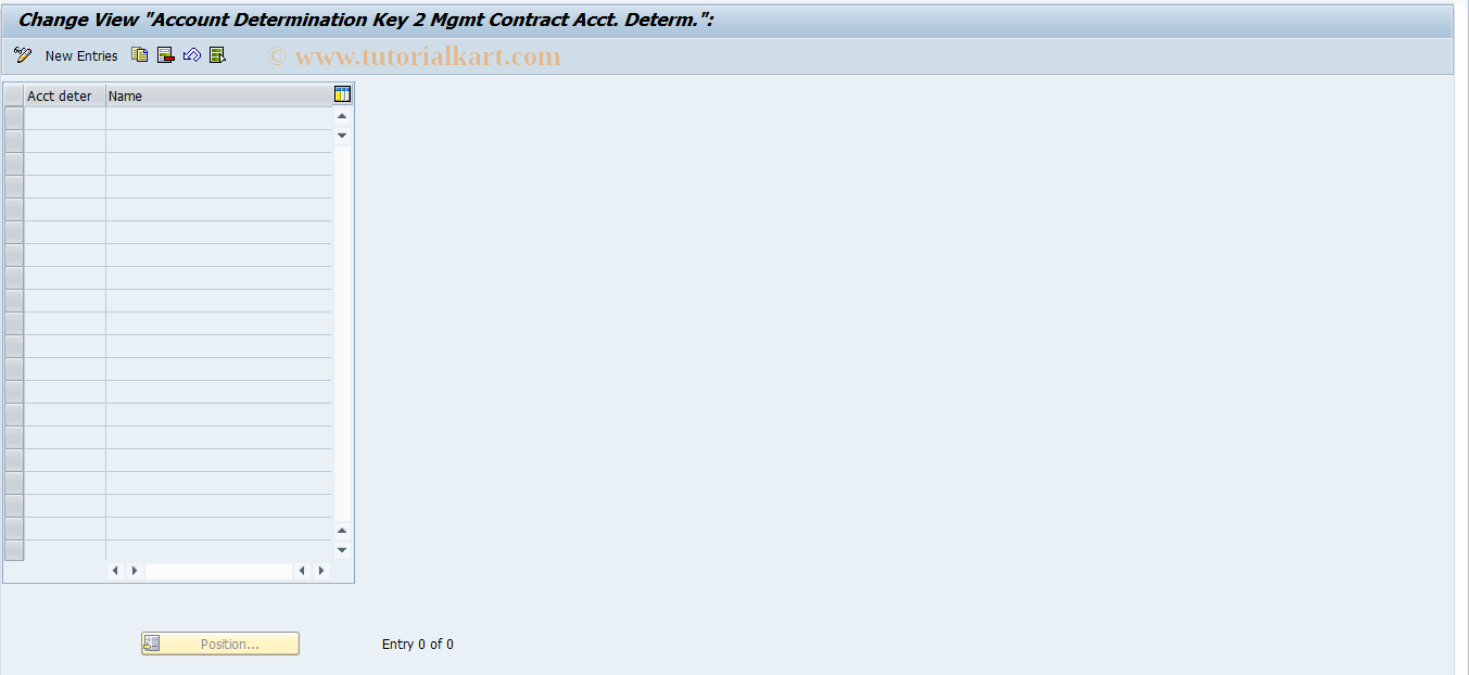 SAP TCode FOJF1 - MC: Account Determination Values