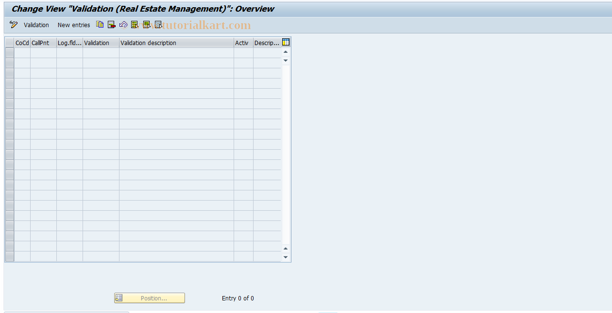 SAP TCode FOJI - RECN Cust: Validation Times