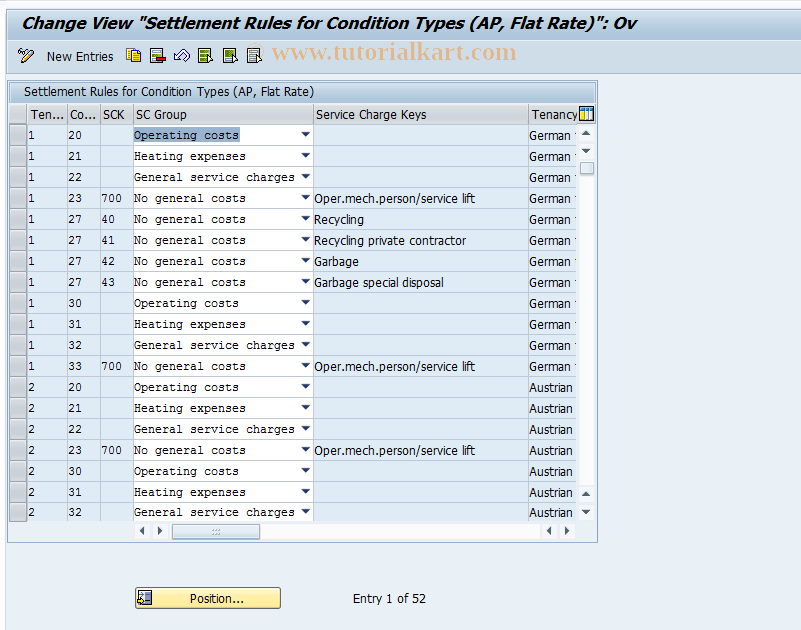 SAP TCode FOJSCS1 - Condition Type-> Service Charge Key