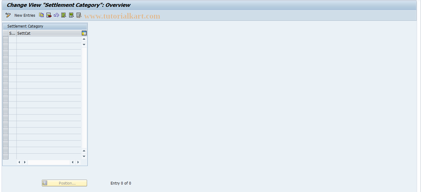 SAP TCode FOJSCS8 - Maintain Settlement Categories