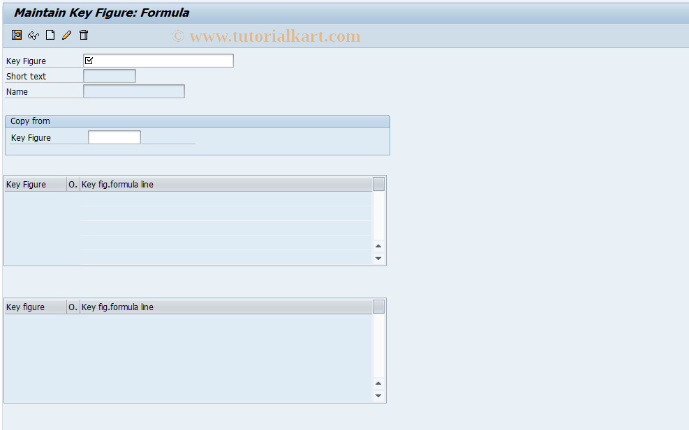 SAP TCode FOK0 - Maintain key figures