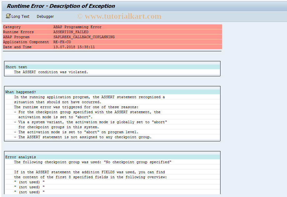 SAP TCode FOKE - Display Cost Element Planning Layout