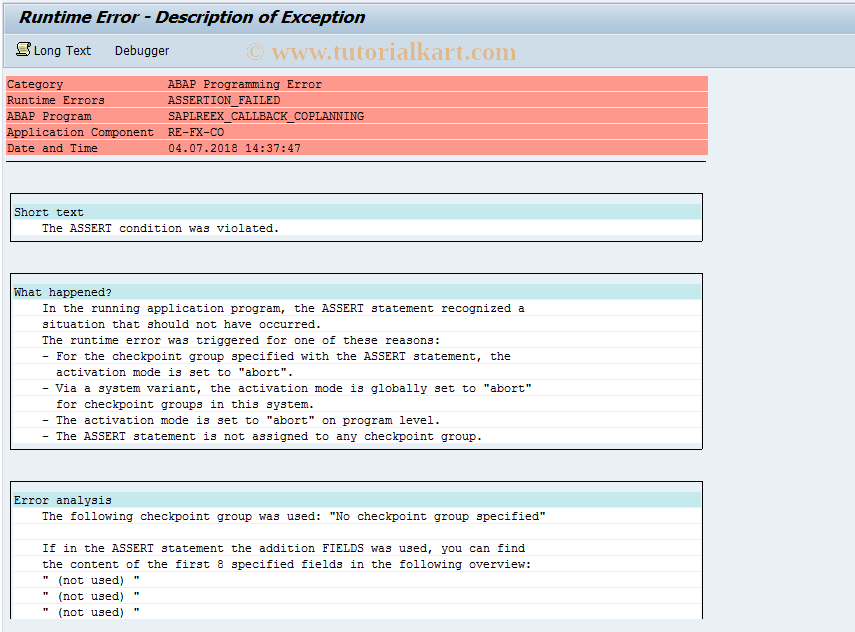 SAP TCode FOKF - Create  Statistical  KF Planning Layout