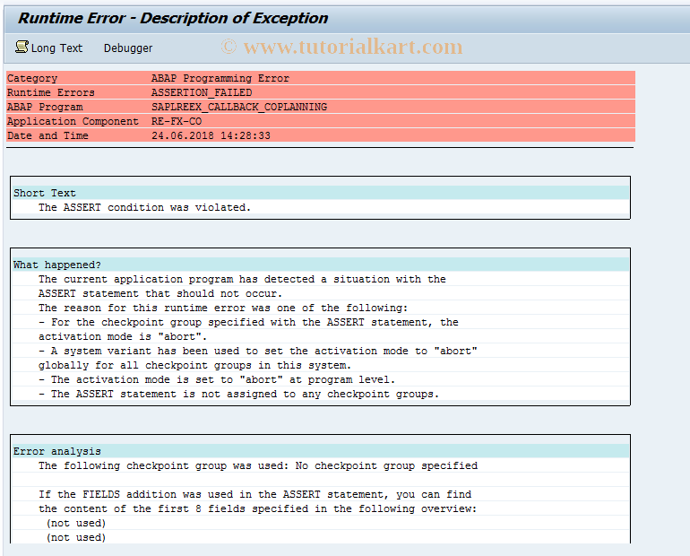 SAP TCode FOKG - Change  Statistical  KF Planning Layout