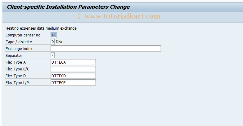 SAP TCode FOO7 - Customer heat.costs data medium exchange