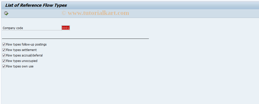 SAP TCode FOPF - List of reference flow types