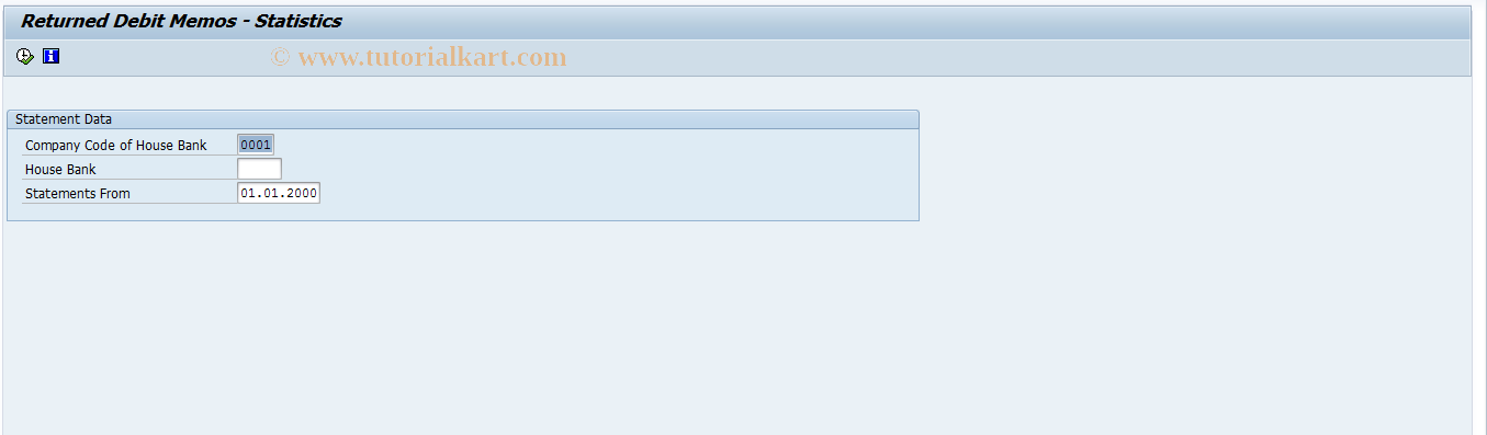 SAP TCode FORALSR - Process Returned Debit Memo