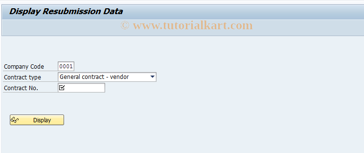 SAP TCode FORS2 - Display Resubmission