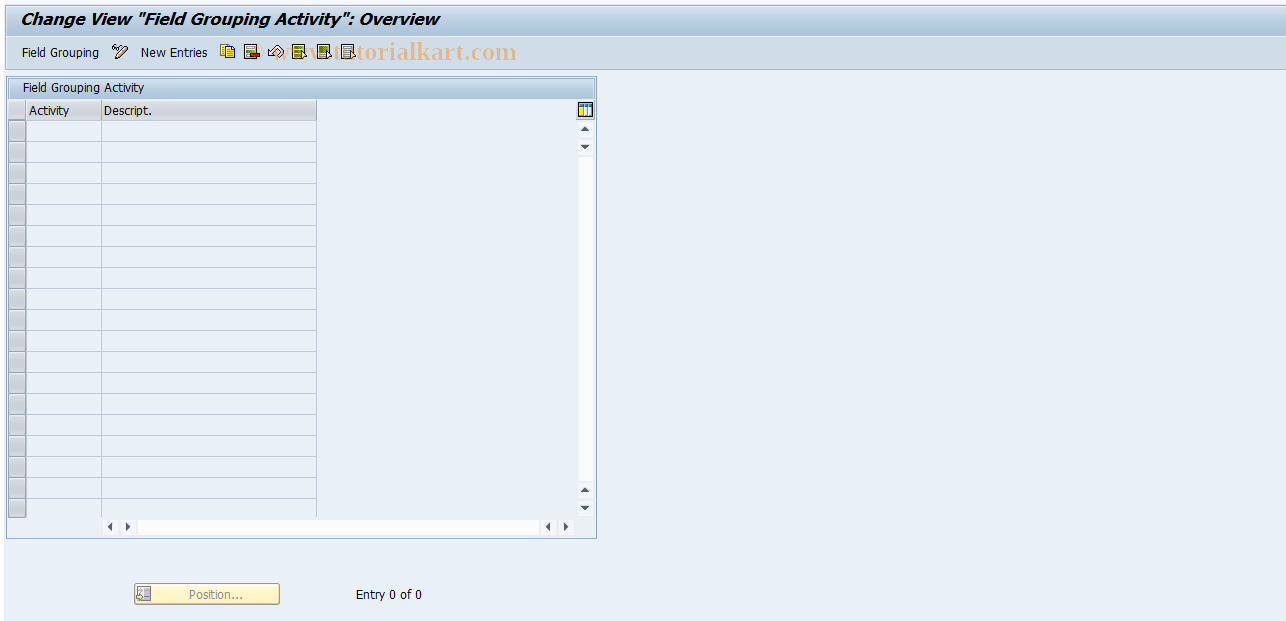 SAP TCode FOTI16 - RETI: Field Modification Activity