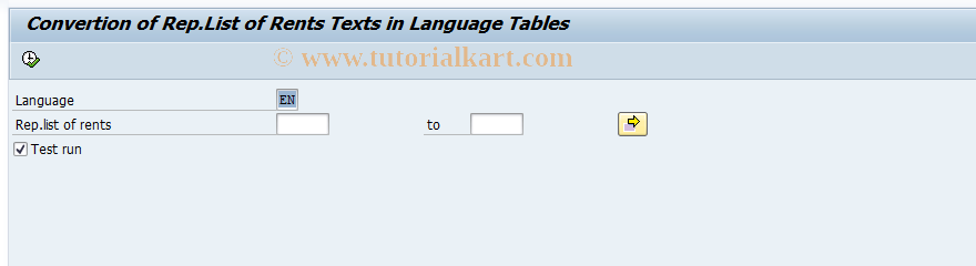 SAP TCode FOUM - Convers. of rep.list of rents texts