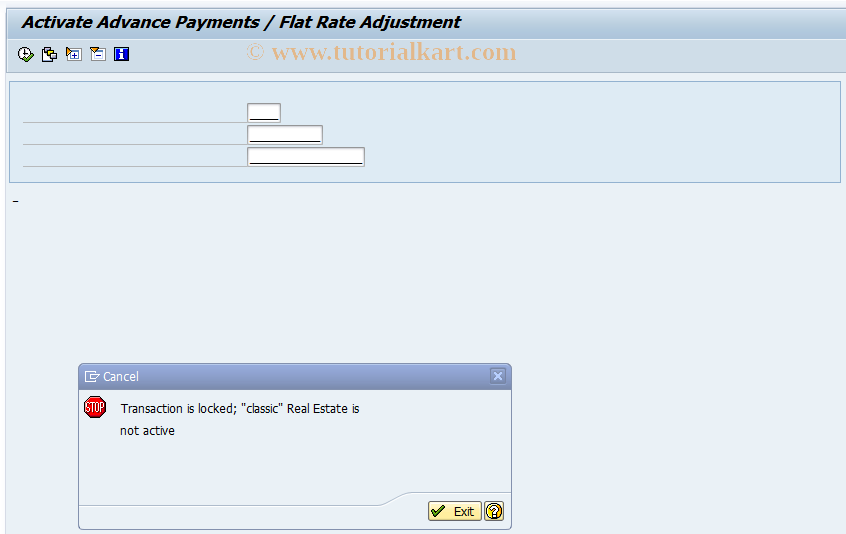 SAP TCode FOV6 - Activate advance payment adjustment