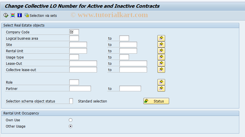 SAP TCode FOVS - Assign Collective LO for  Actual  LO
