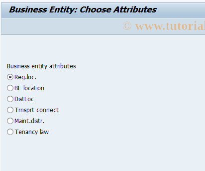 SAP TCode FOWE - Business entity