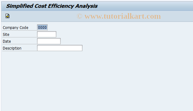 SAP TCode FOWW - Create simplif.cost effic.analysis