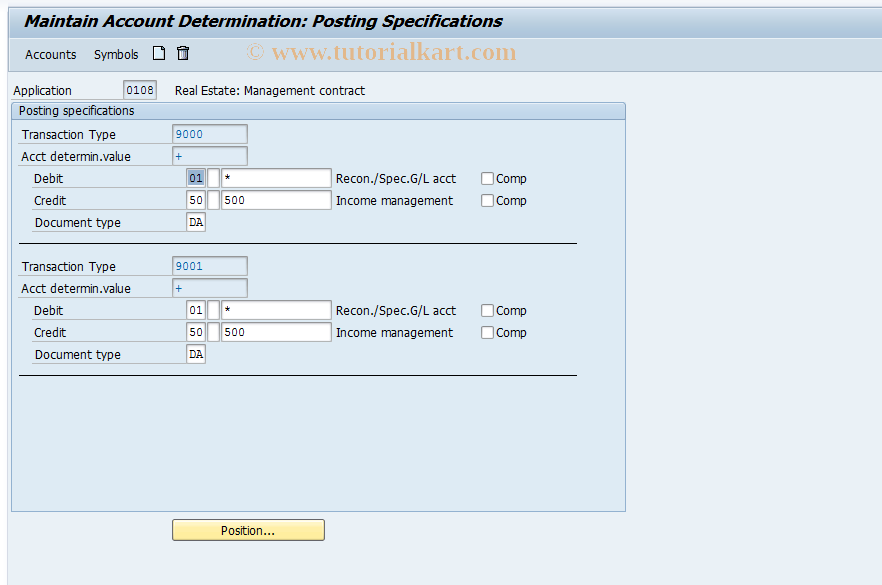 SAP TCode FOZC - Customizing post.interface REstMgmt