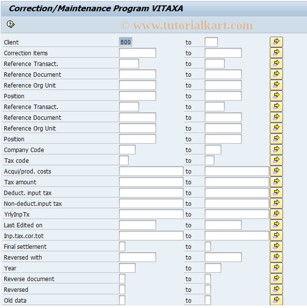 SAP TCode FO_ANCO_01 - Analysis and Correction VITAXA