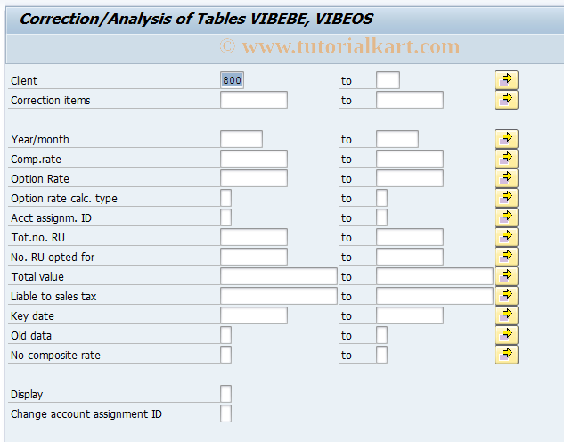 SAP TCode FO_ANCO_02 - Analysis/Correction VIBEBE/VIBEOS